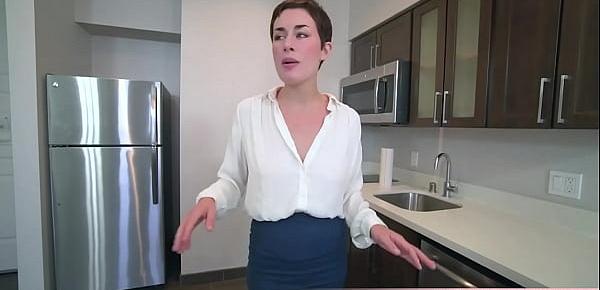  Short haired brunette teacher stepmother gives a personal lesso